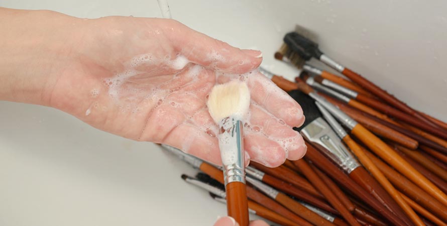 Regularly Wash Your Makeup Brushes